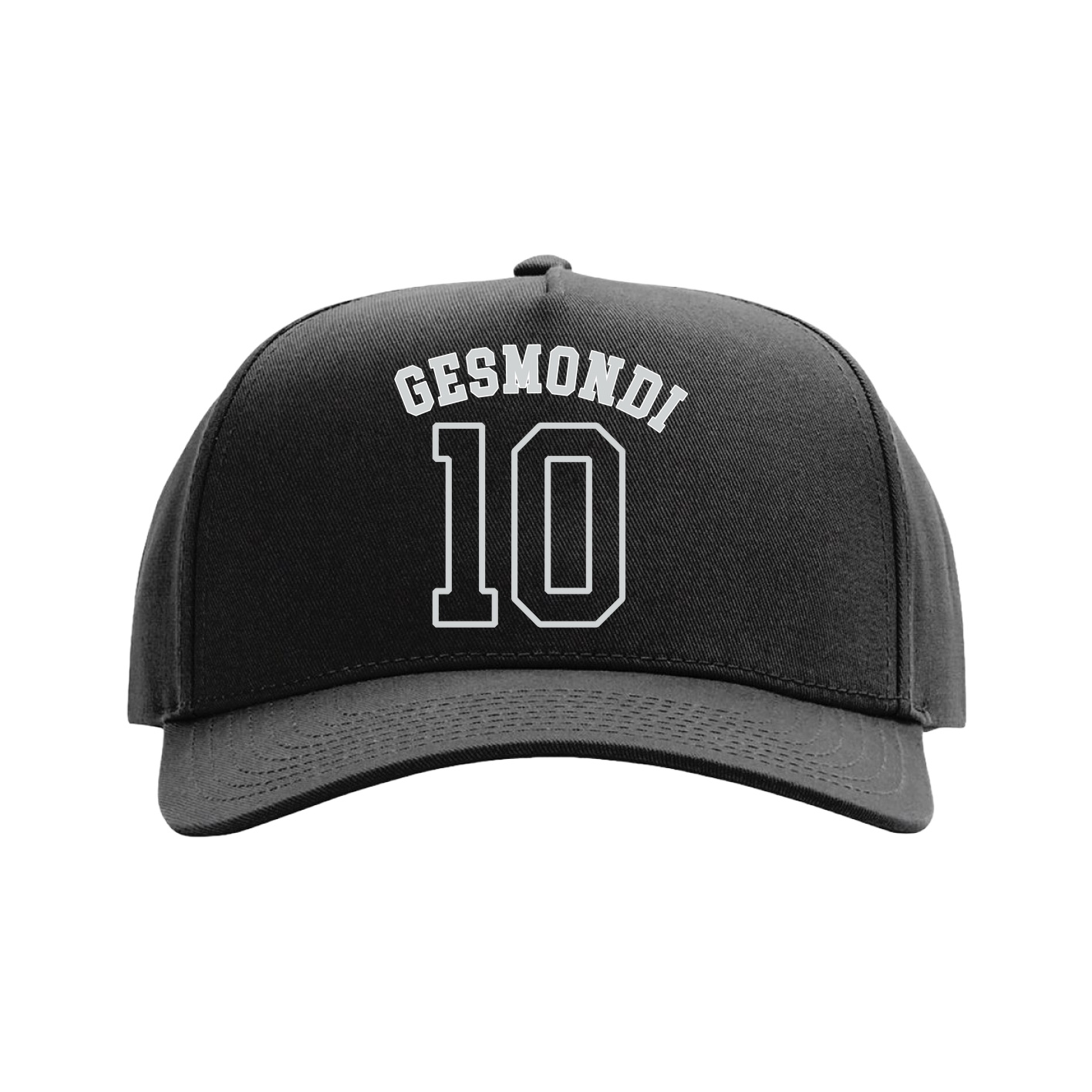 Full Fabric Five-Panel Champ Cap — Shirsey Arch in Black