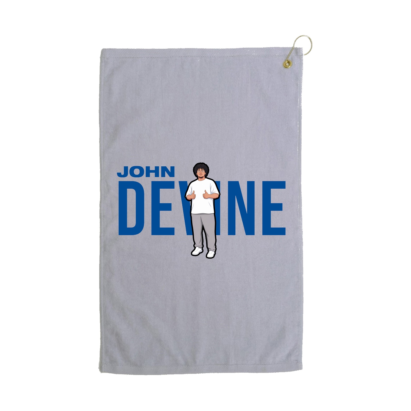 Golf Towel — Player Name in Grey
