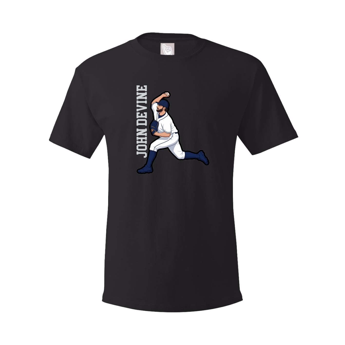 Tee — Name Vertical in Black