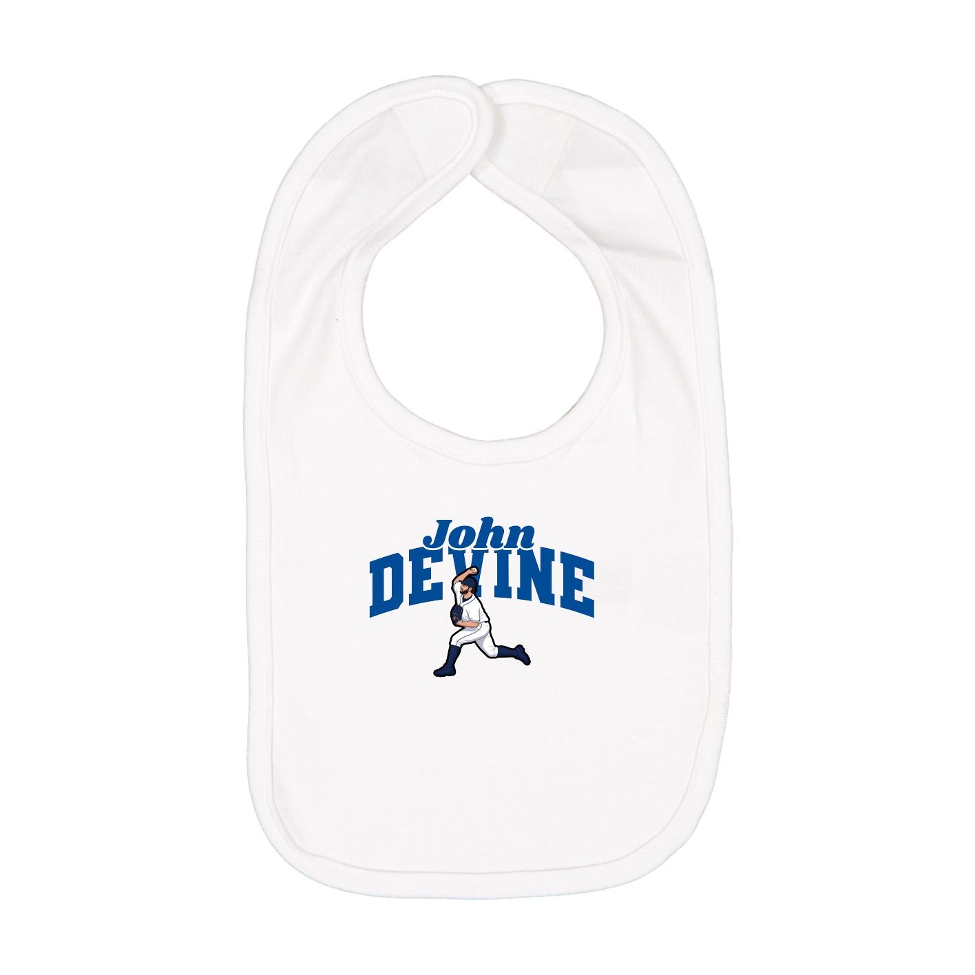 Infant Bib — Signature Arch in White