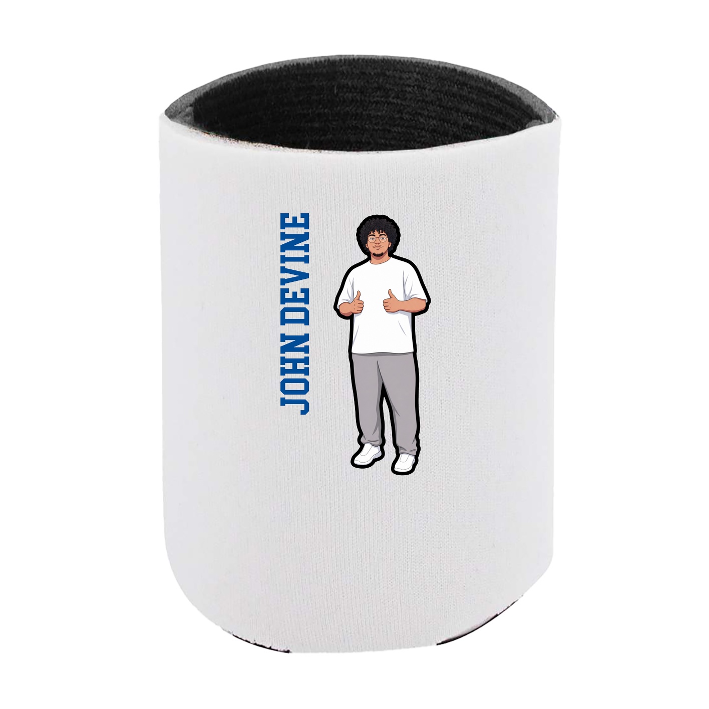 Can Holder — Name Vertical in White