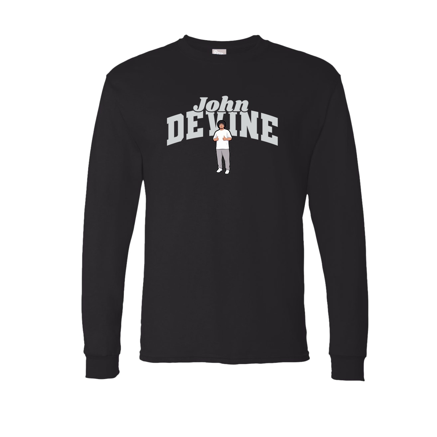 Long Sleeve Tee — Signature Arch in Black