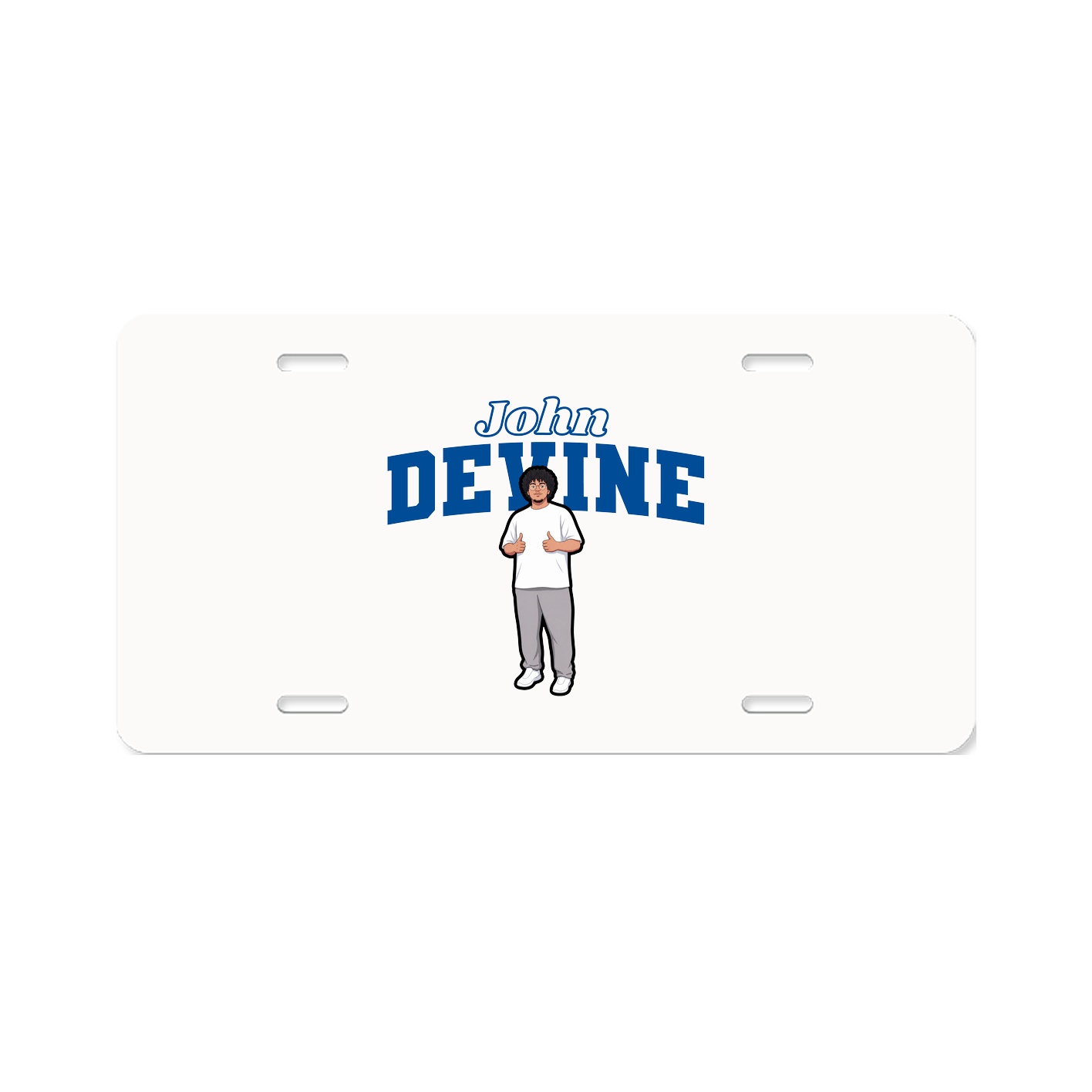 License Plate — Name Arch in Classic