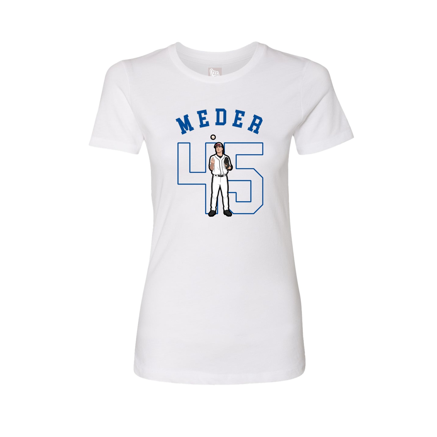 Fitted Women's Tee — Shirsey Arch in White