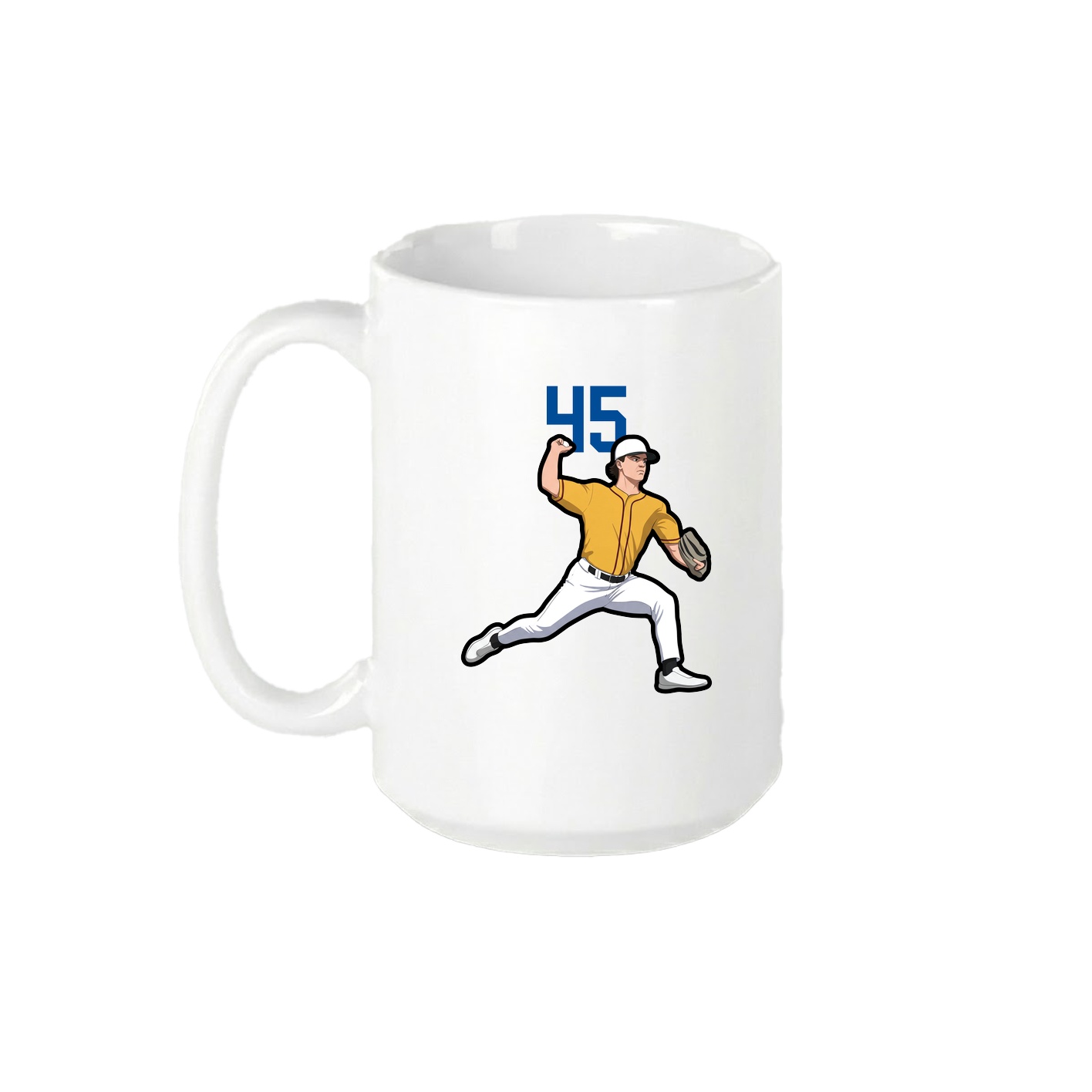 15oz Coffee Mug — Number Top in White
