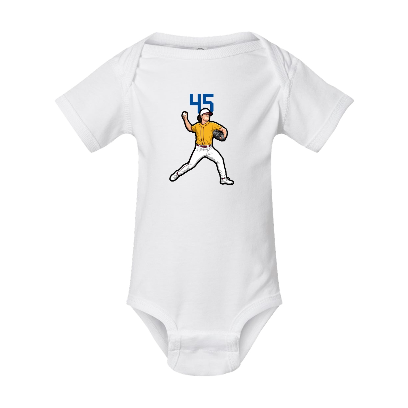 Baby Onesie — Number Top in White