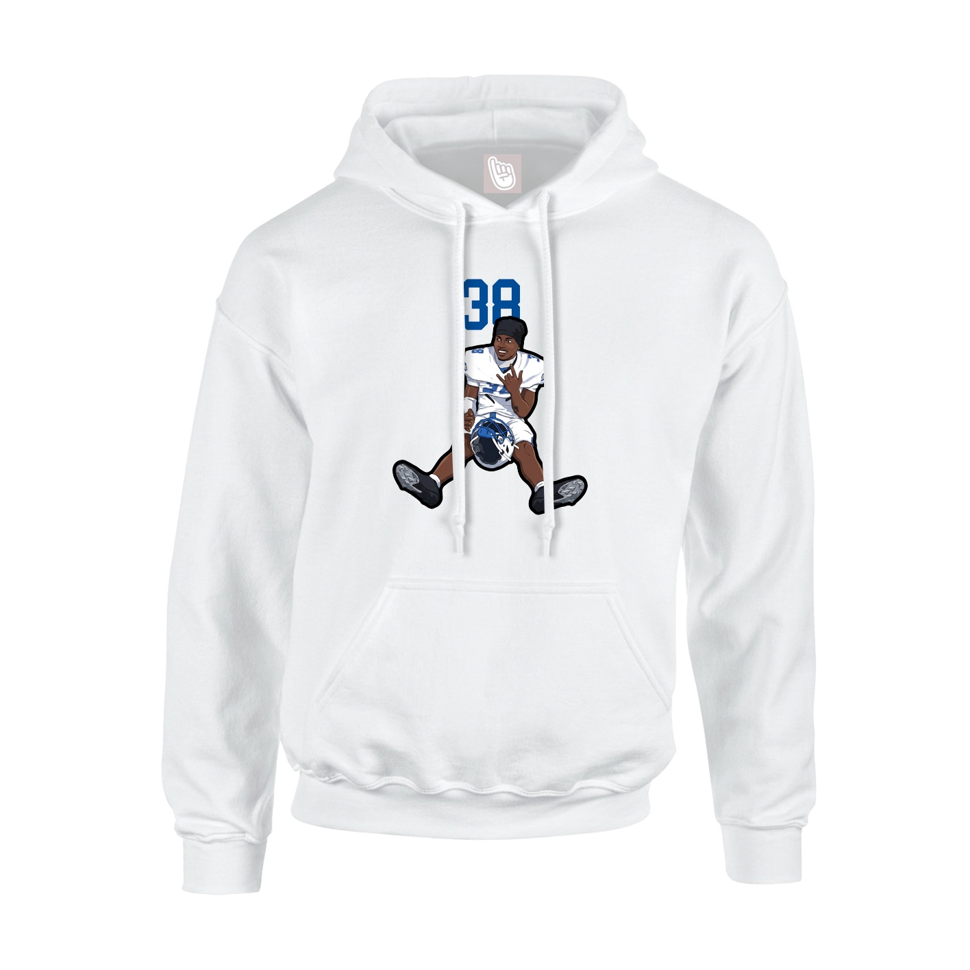Hoodie — Number Top in White