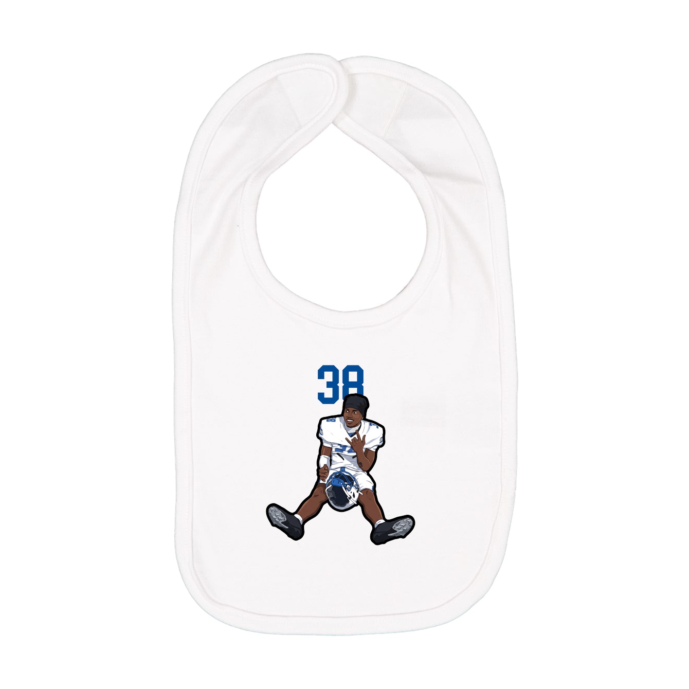 Infant Bib — Number Top in White