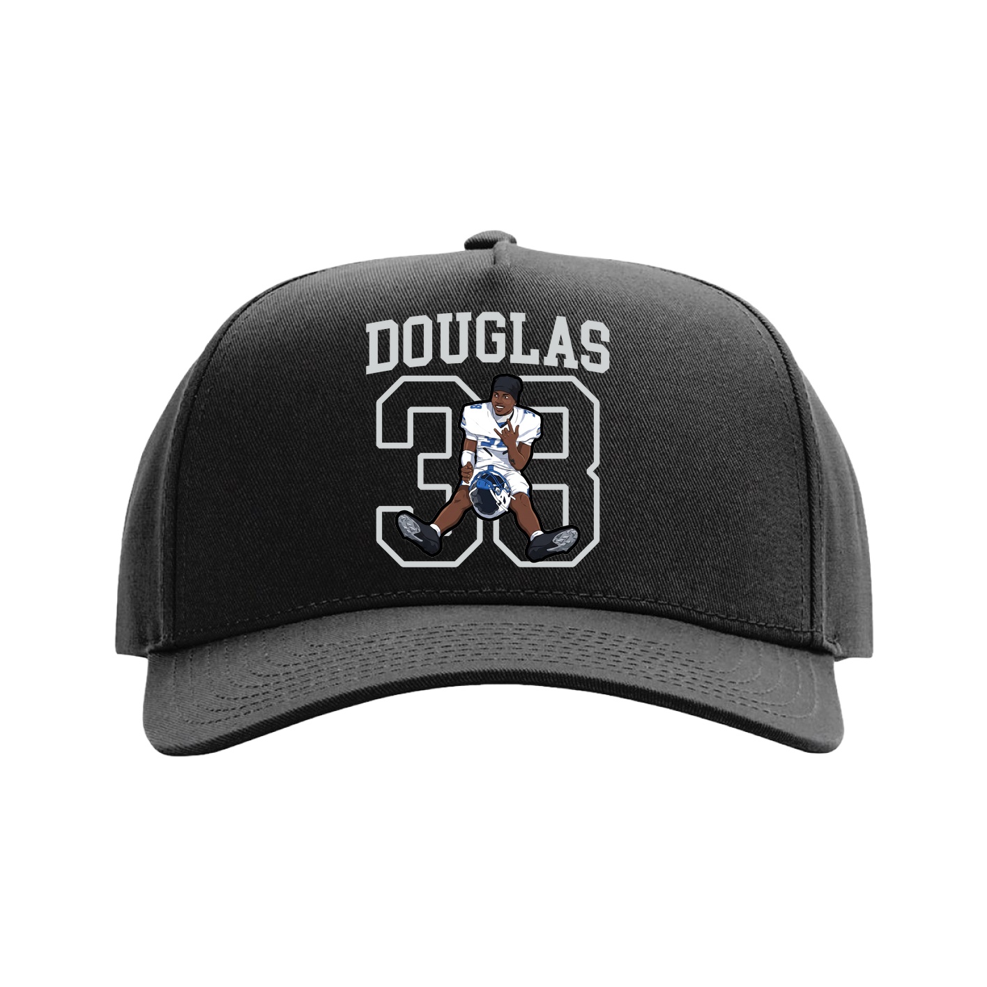 Full Fabric Five-Panel Champ Cap — Shirsey in Black