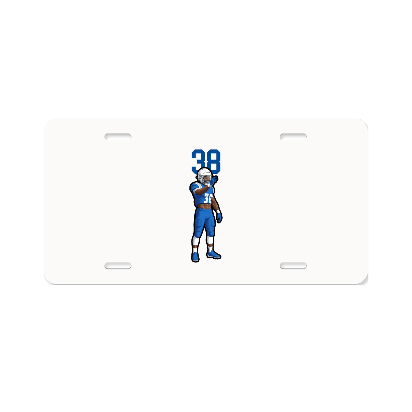License Plate — Number Top in Classic