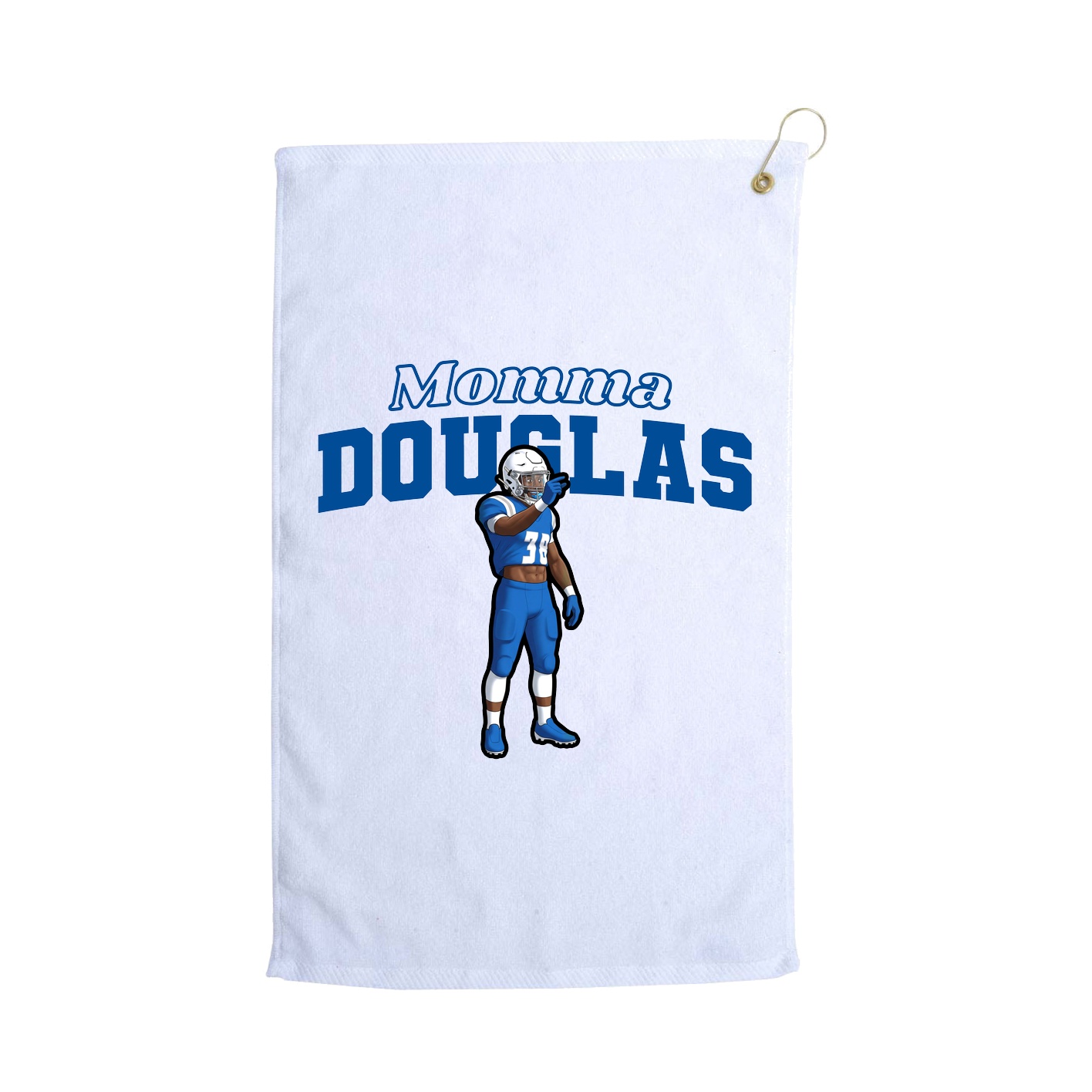 Golf Towel — Mothers Day Block in White