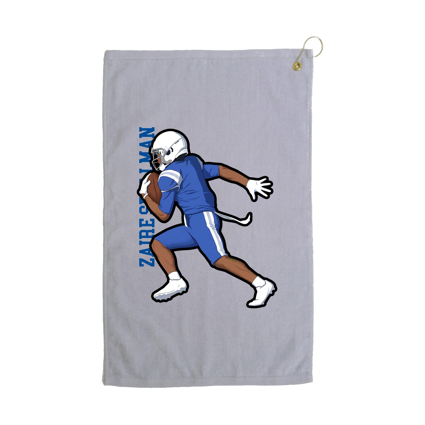 Golf Towel — Name Vertical in Grey