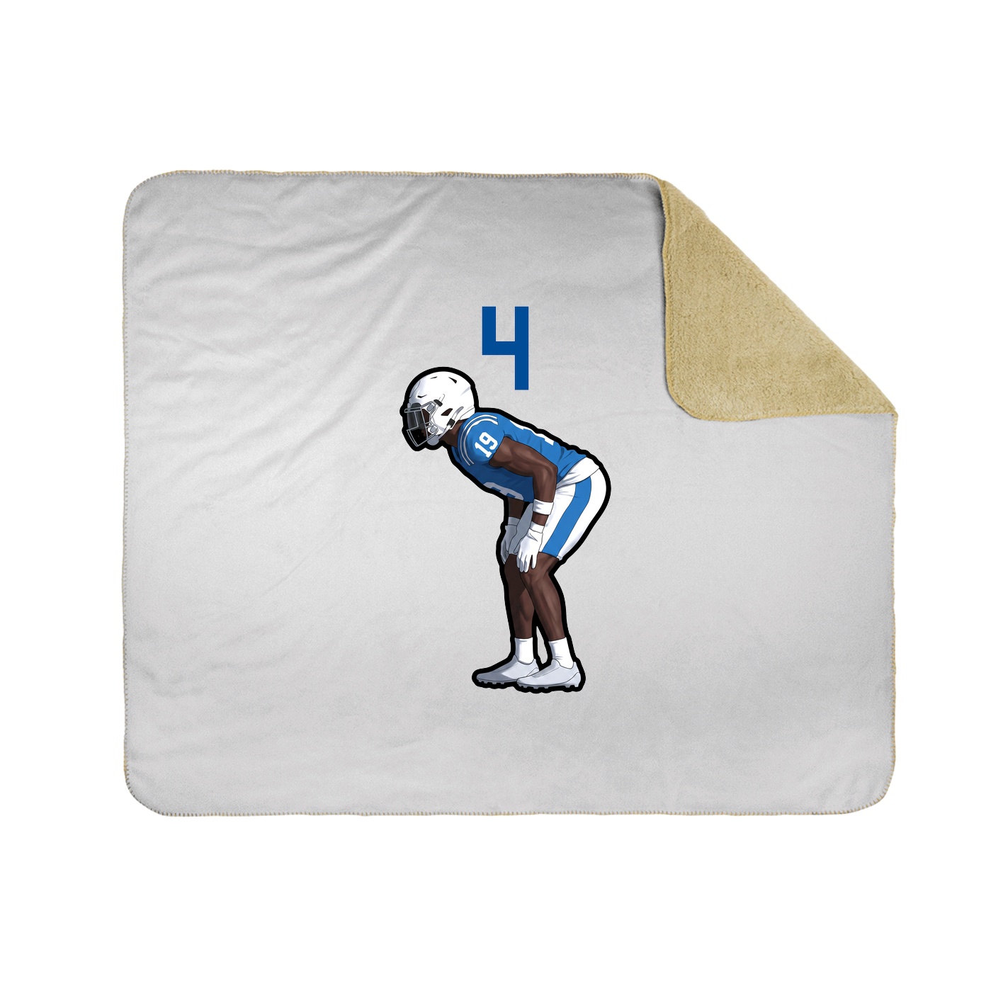 Throw Blanket — Number Top in White