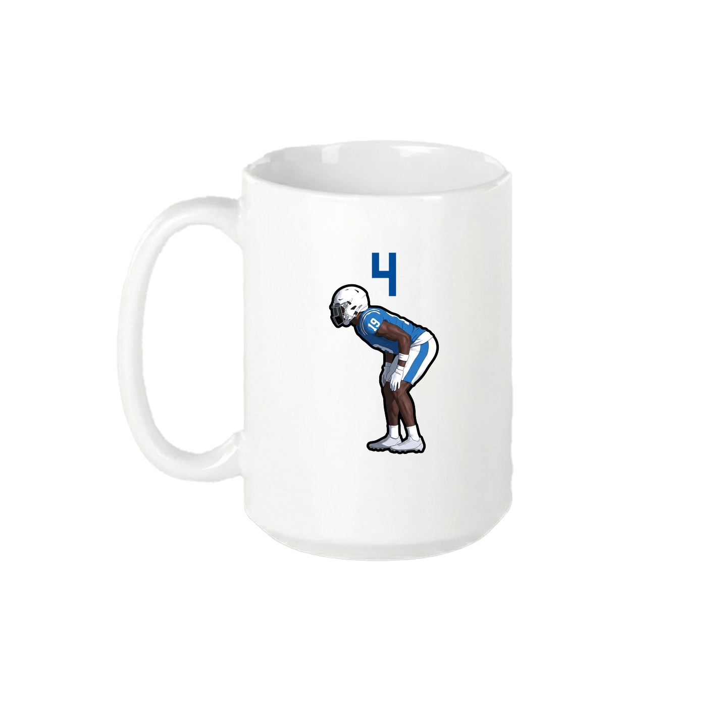 15oz Coffee Mug — Number Top in White