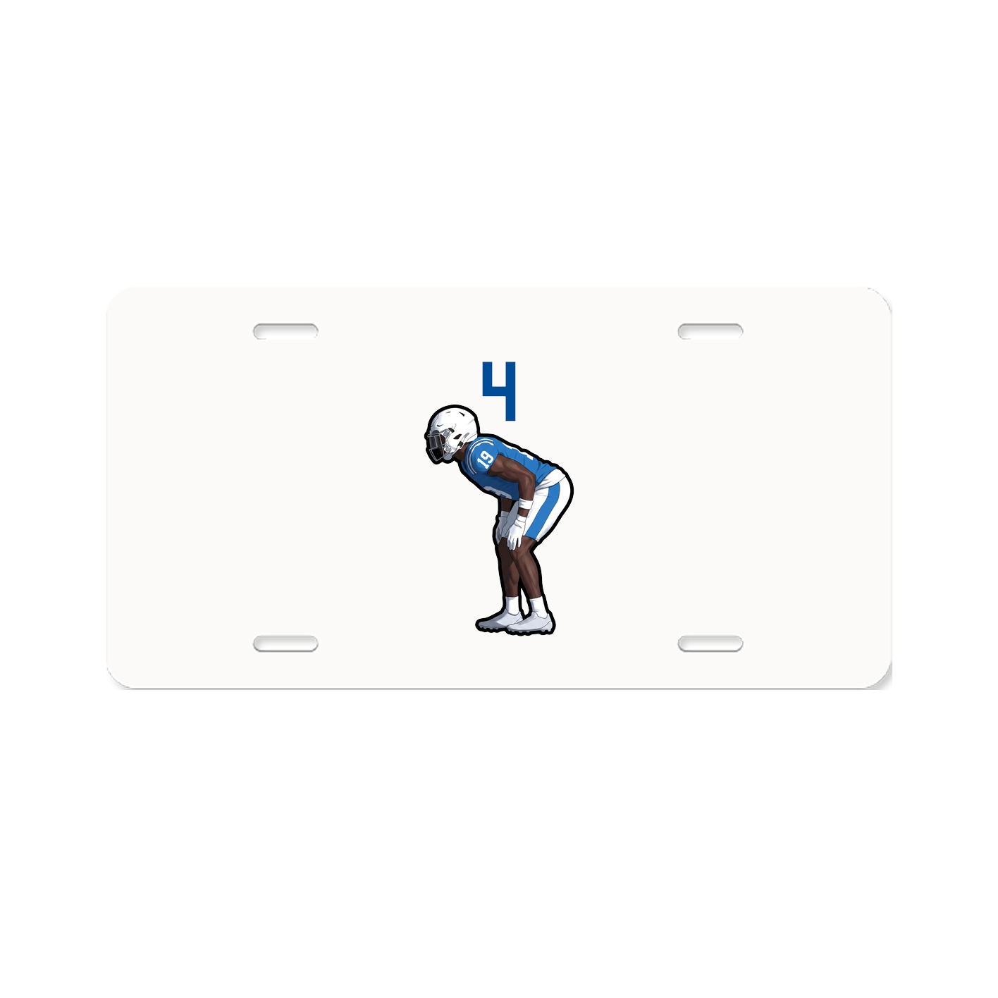 License Plate — Number Top in Classic