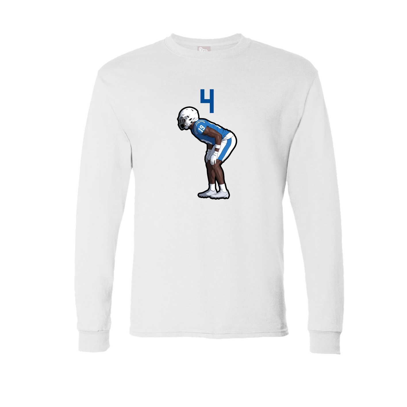 Long Sleeve Tee — Number Top in White