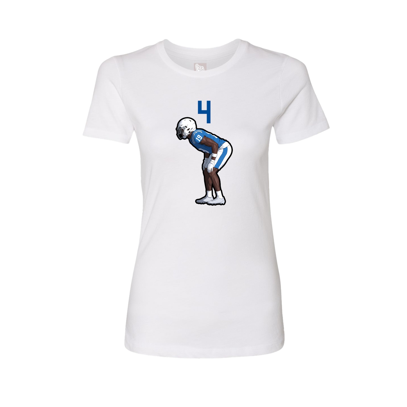 Fitted Women's Tee — Number Top in White