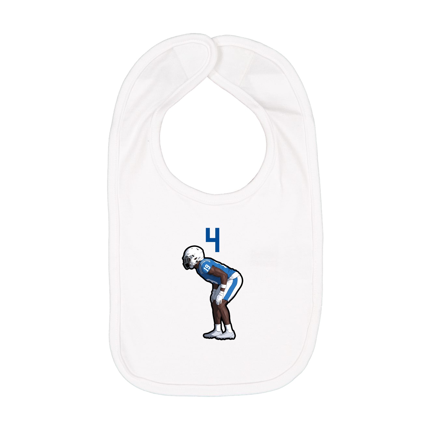Infant Bib — Number Top in White