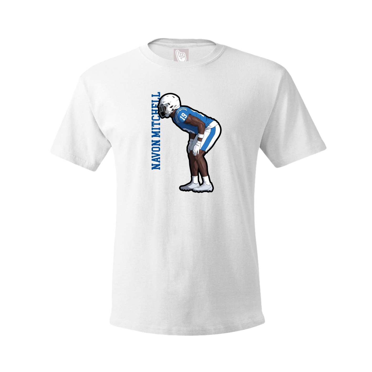 Tee — Name Vertical in White
