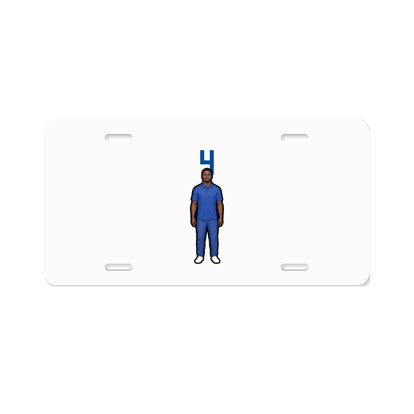 License Plate — Number Top in Classic
