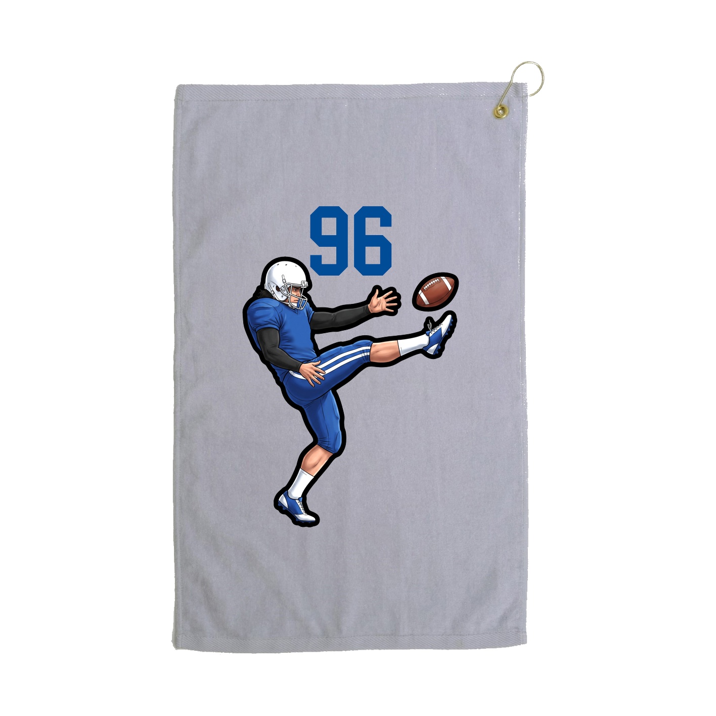 Golf Towel — Number Top in Grey