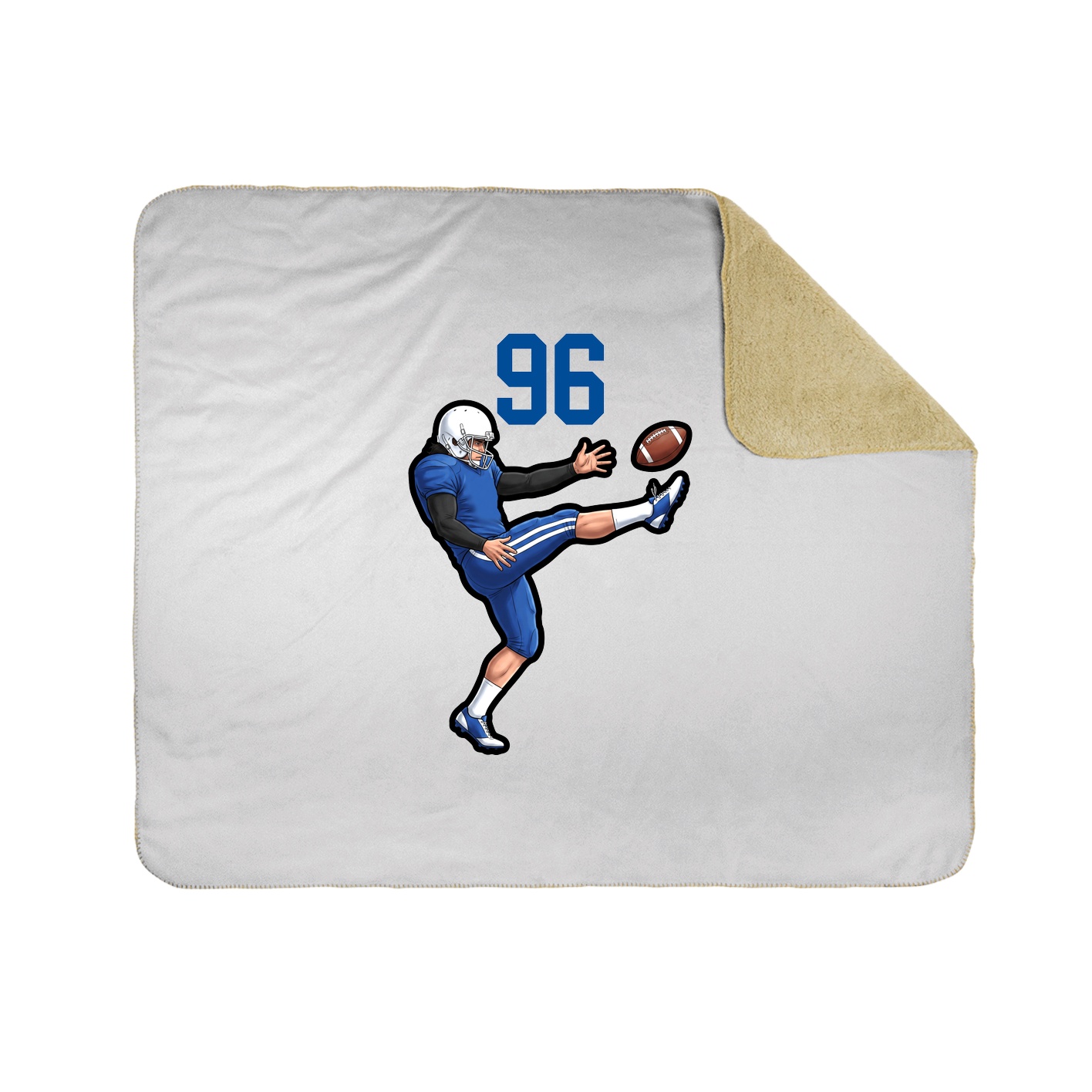 Throw Blanket — Number Top in White