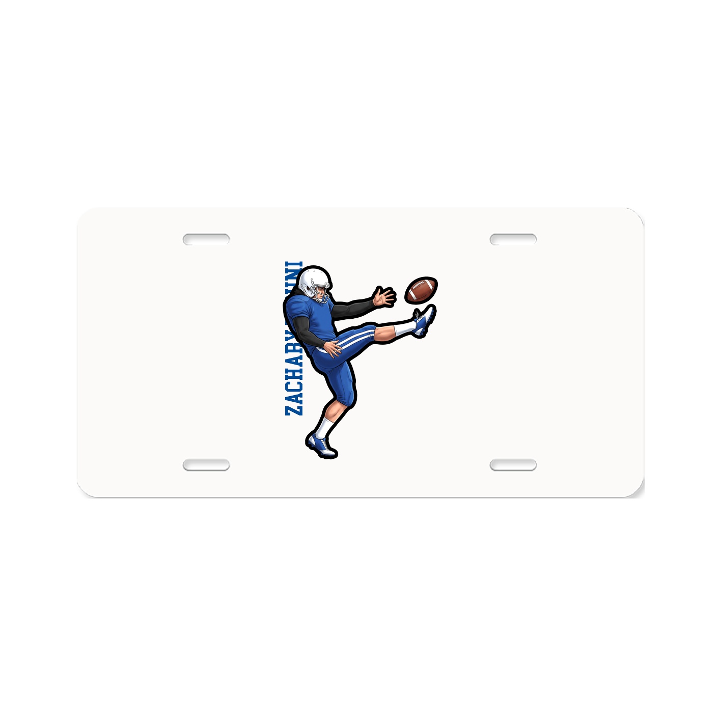 License Plate — Name Vertical in Classic