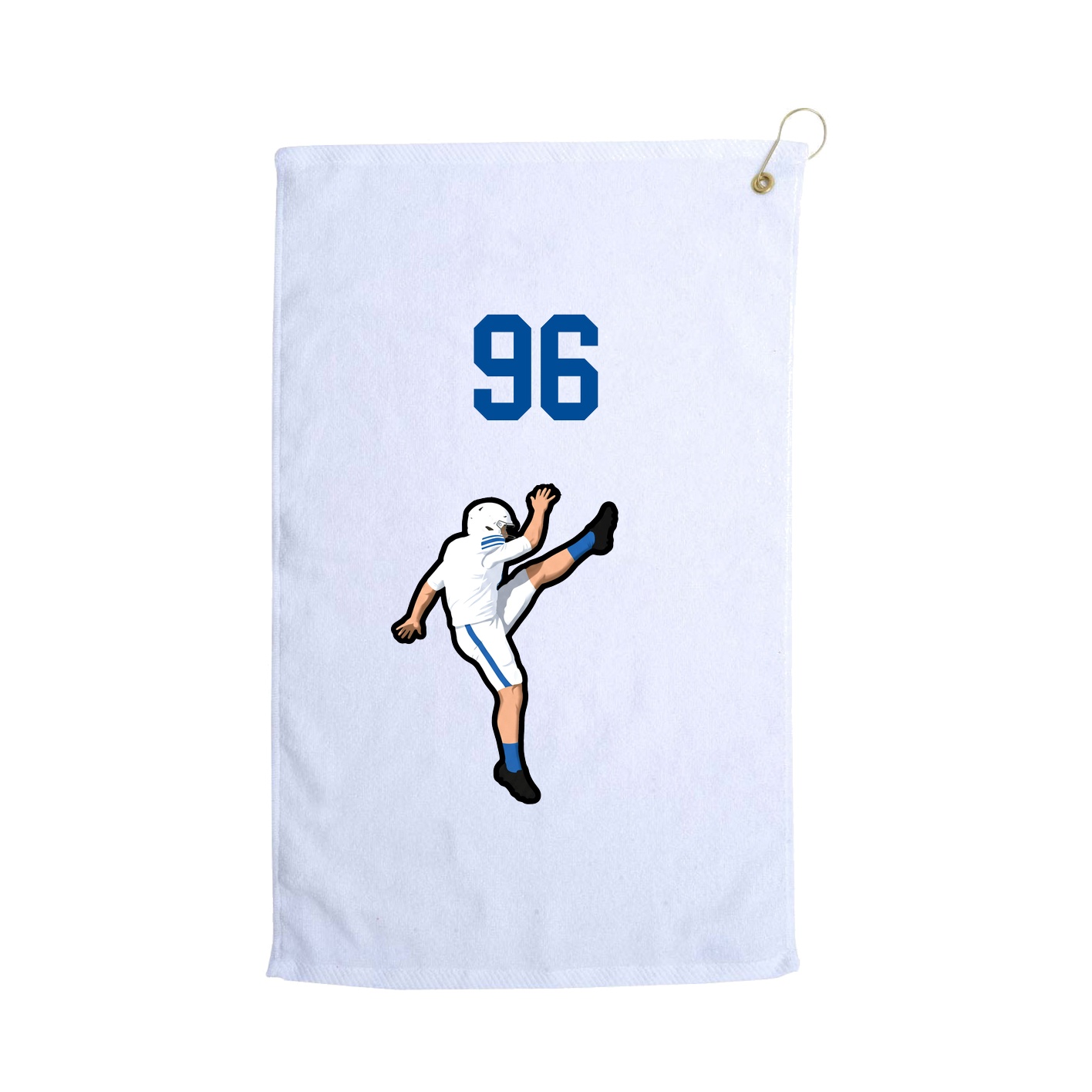Golf Towel — Number Top in White