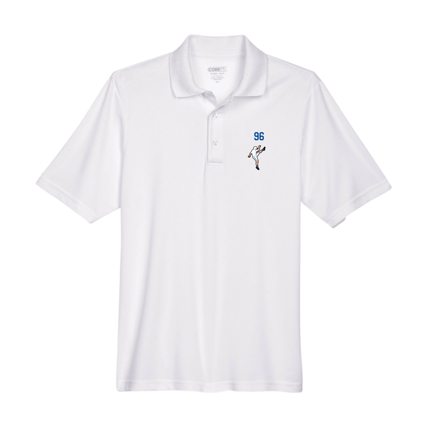 Performance Polo — Number Top in White