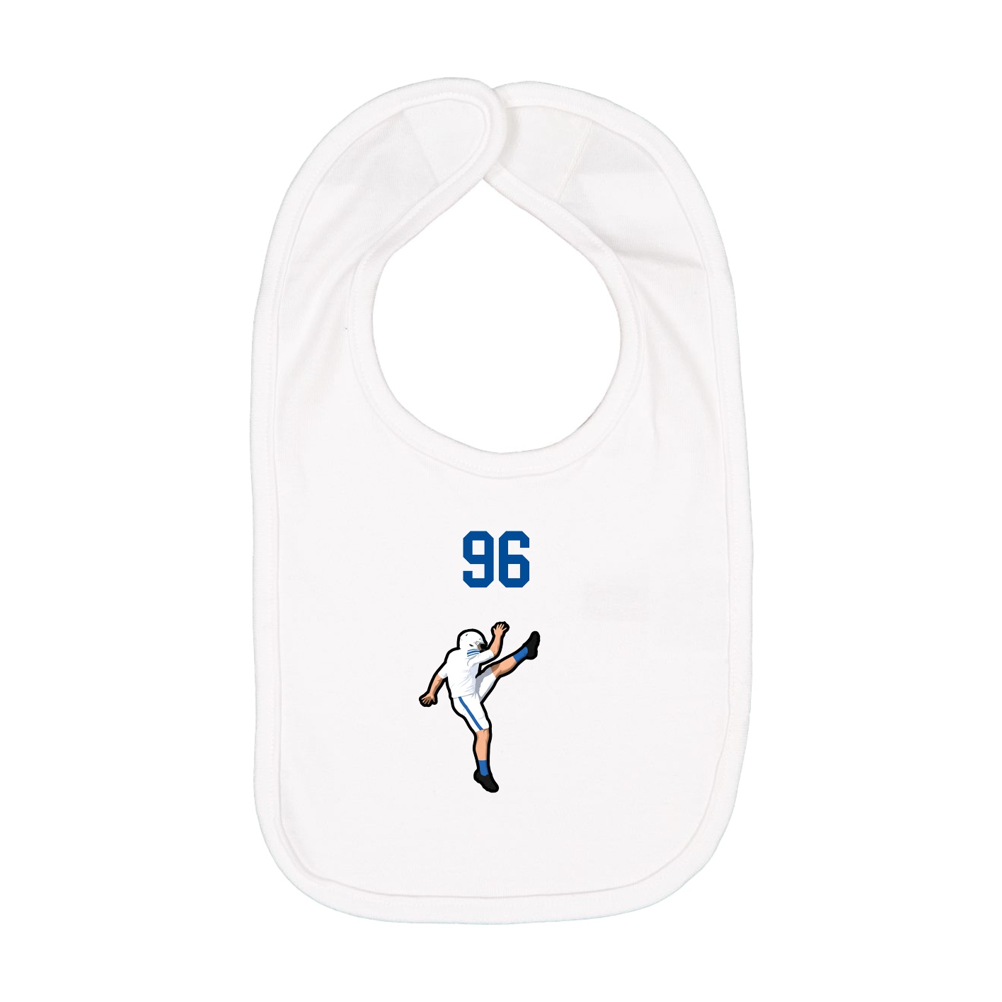 Infant Bib — Number Top in White