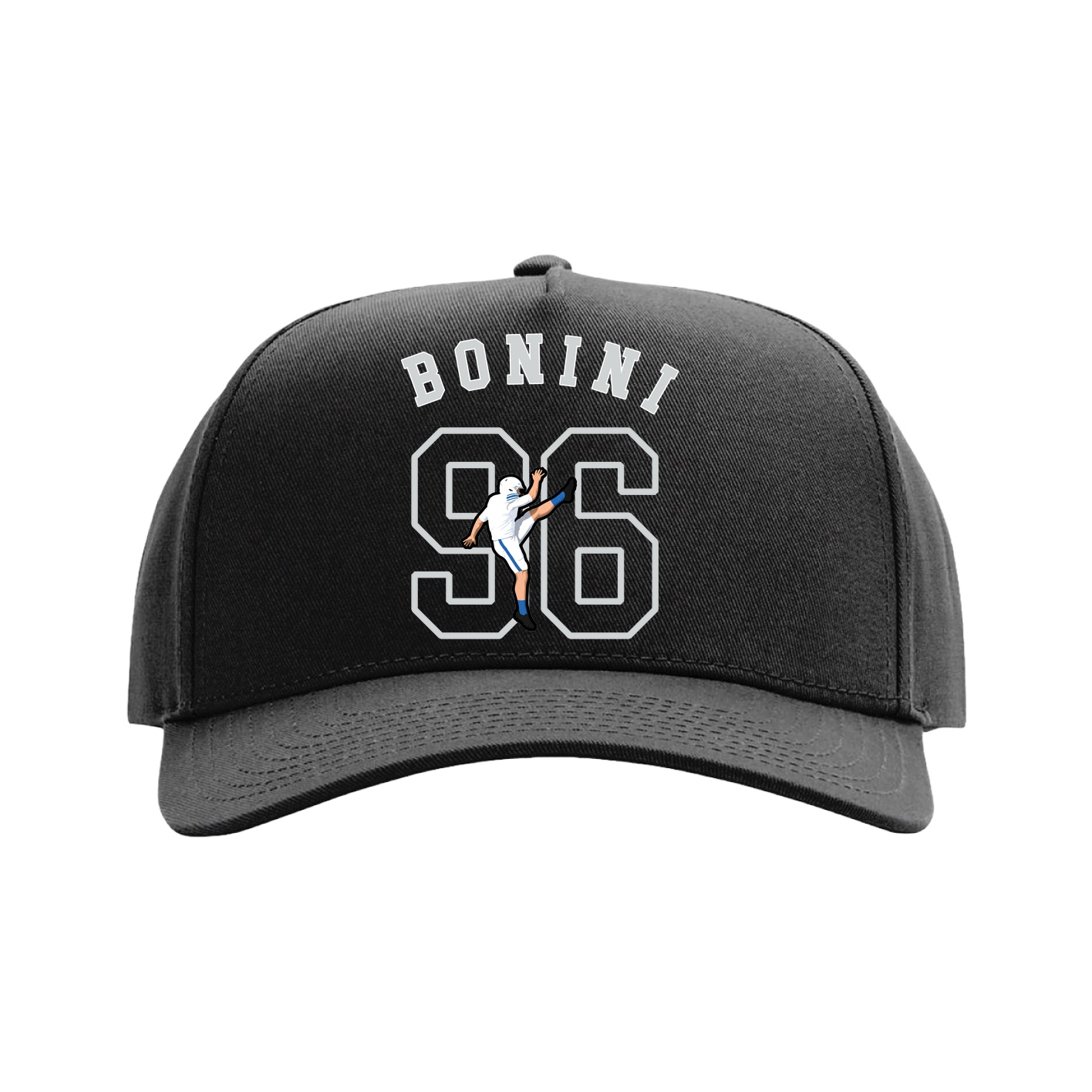 Full Fabric Five-Panel Champ Cap — Shirsey Arch in Black
