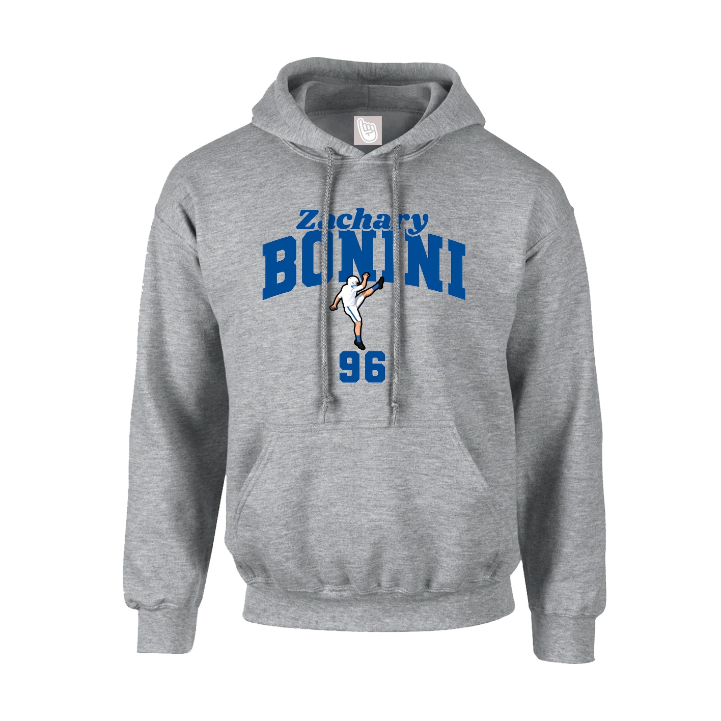 Youth Hoodie — Signature Arch in Grey