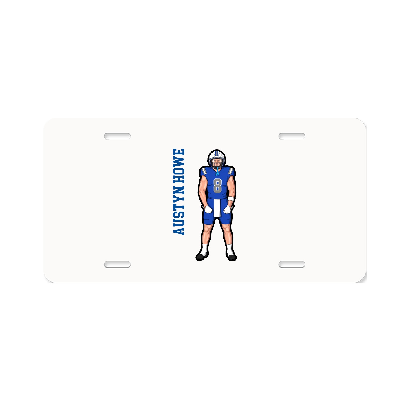 License Plate — Name Vertical in Classic