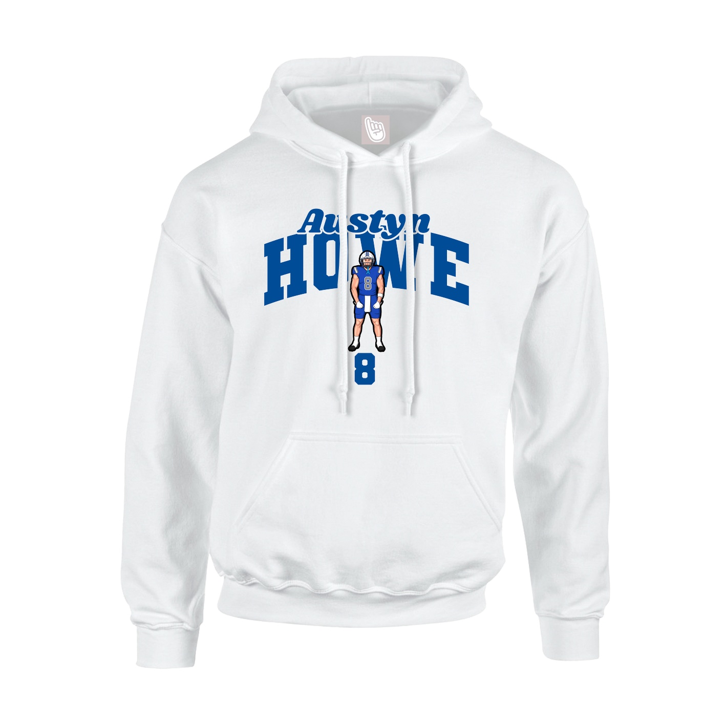 Youth Hoodie — Signature Arch in White
