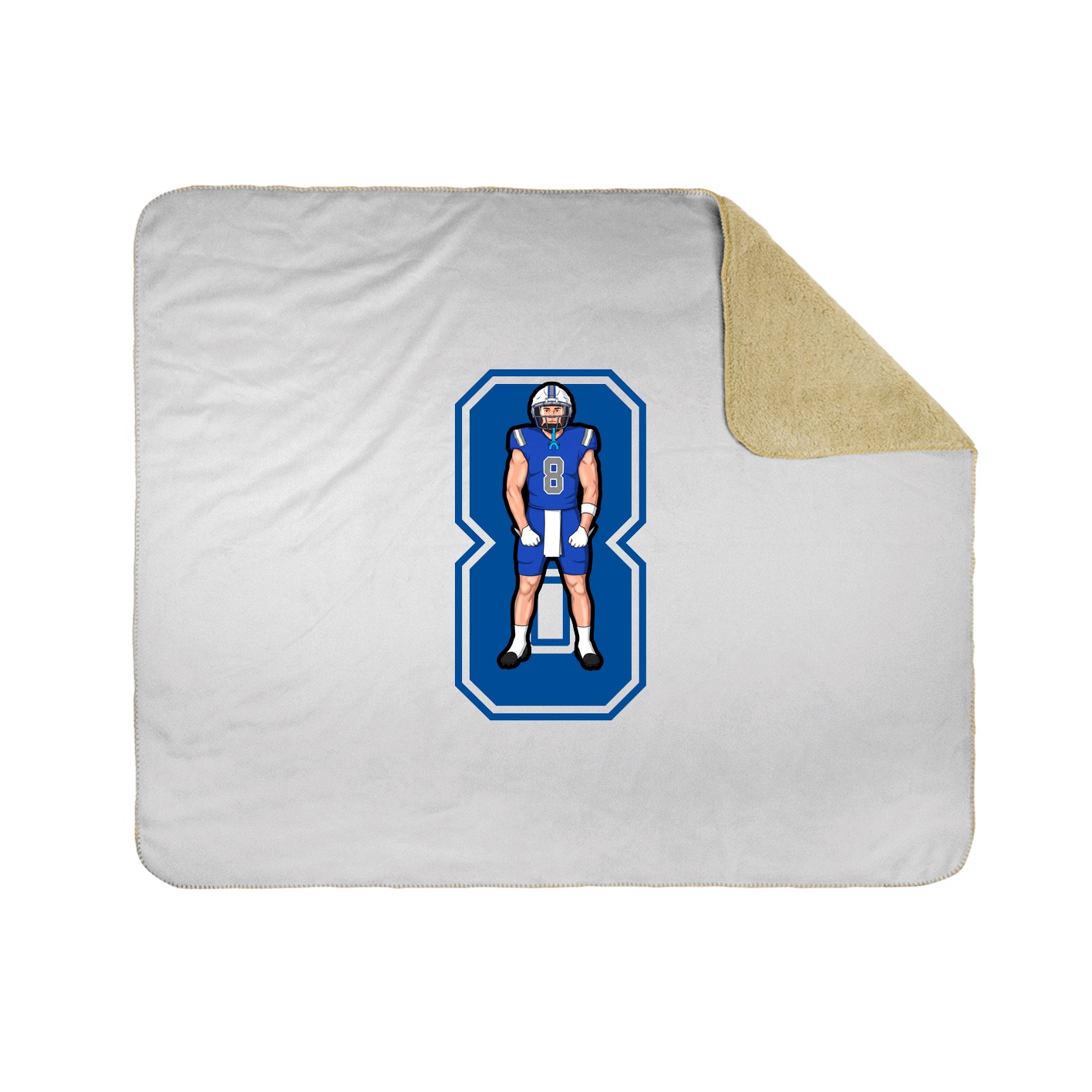 Throw Blanket — Number in White
