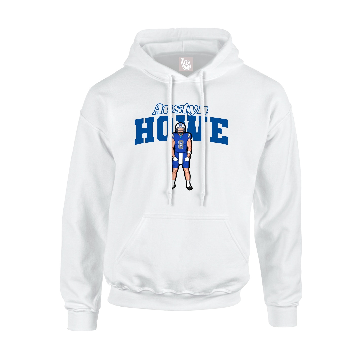Hoodie — Name Arch in White