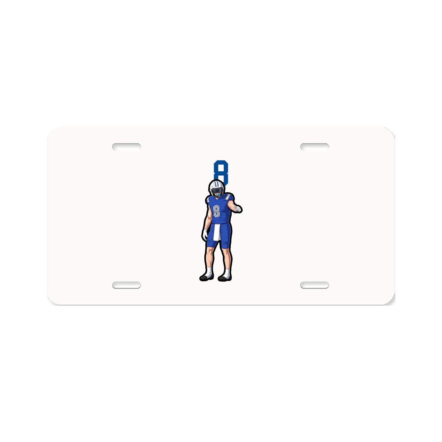 License Plate — Number Top in Classic