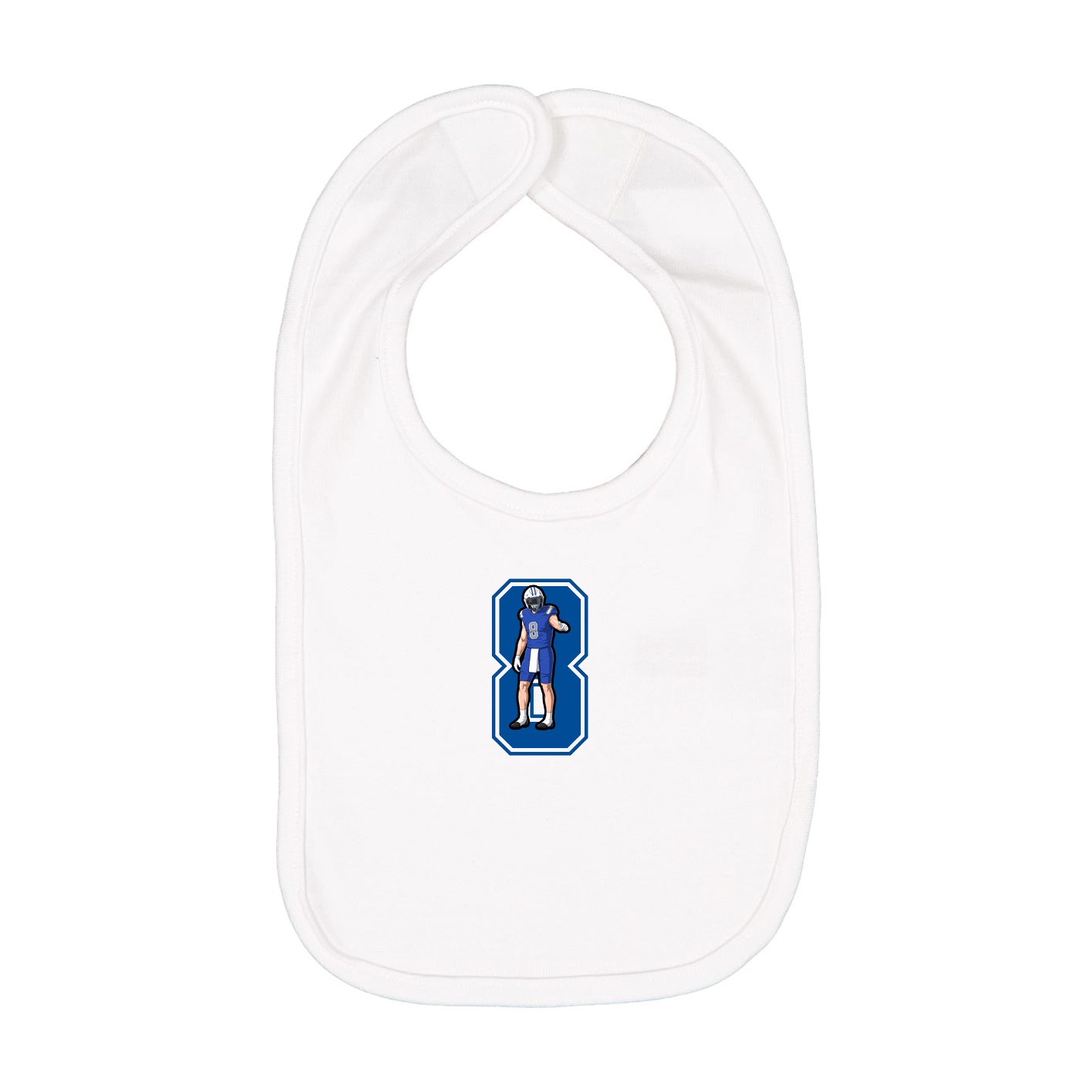 Infant Bib — Number in White