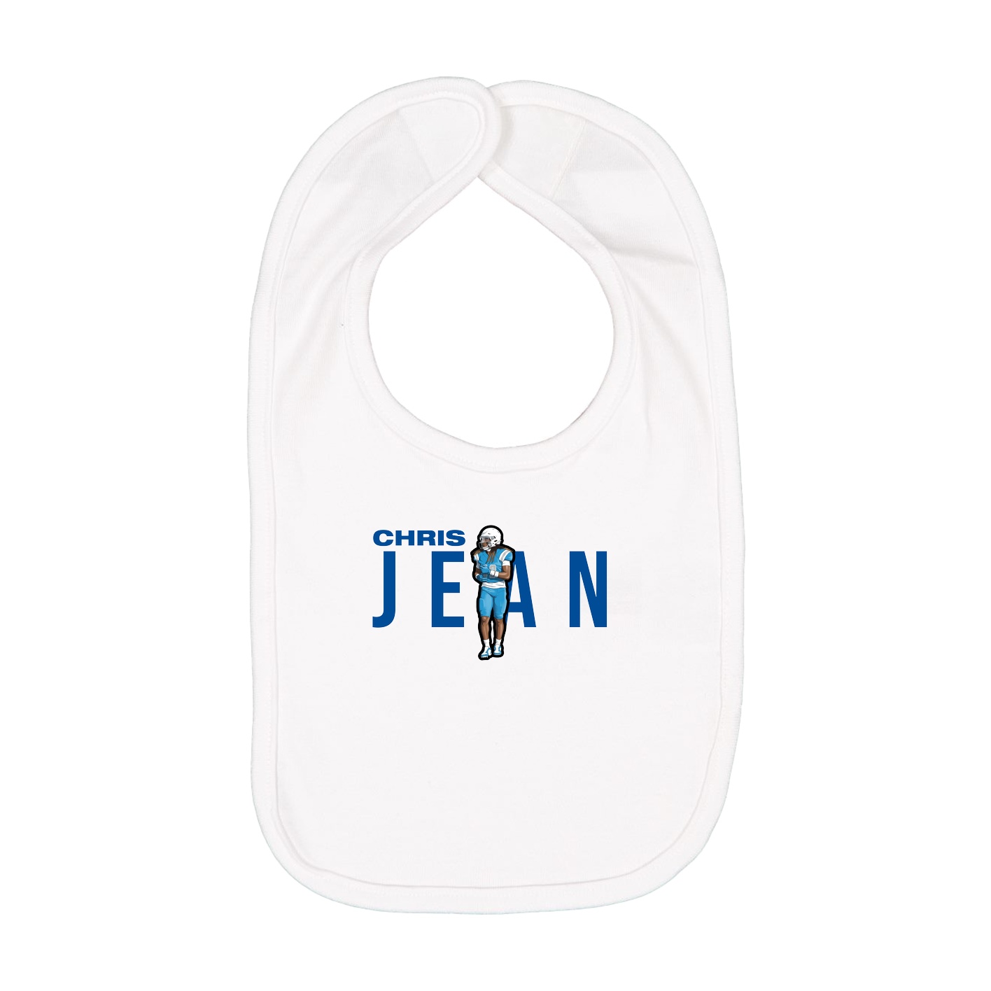 Infant Bib — Player Name in White