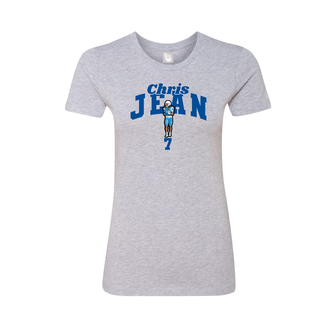 Fitted Women's Tee — Signature Arch in Grey