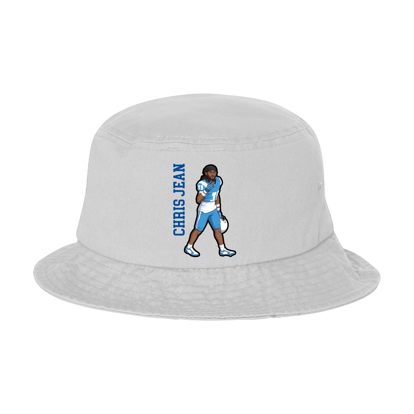 Bucket Cap — Name Vertical in White