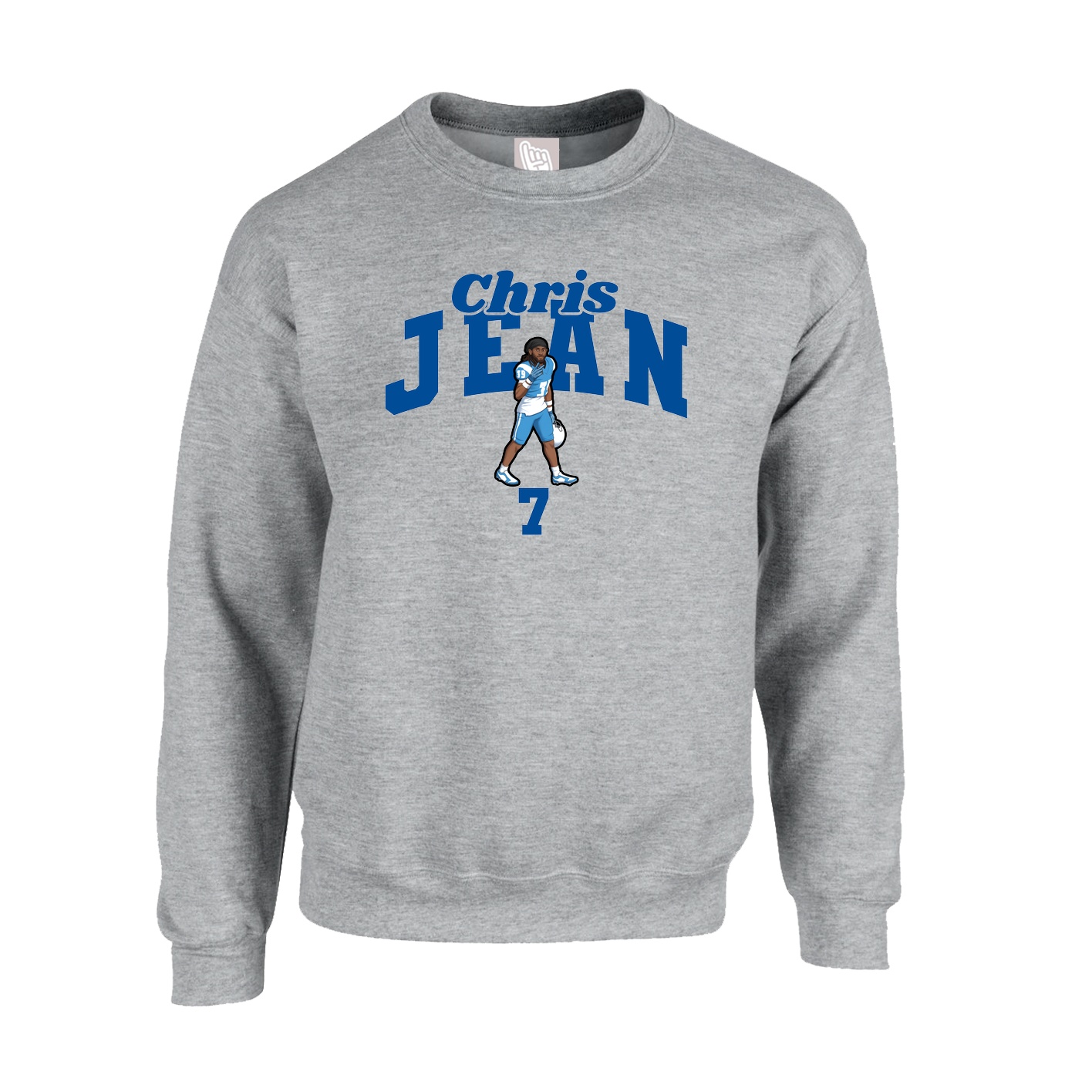 Fleece Crew — Signature Arch in Grey