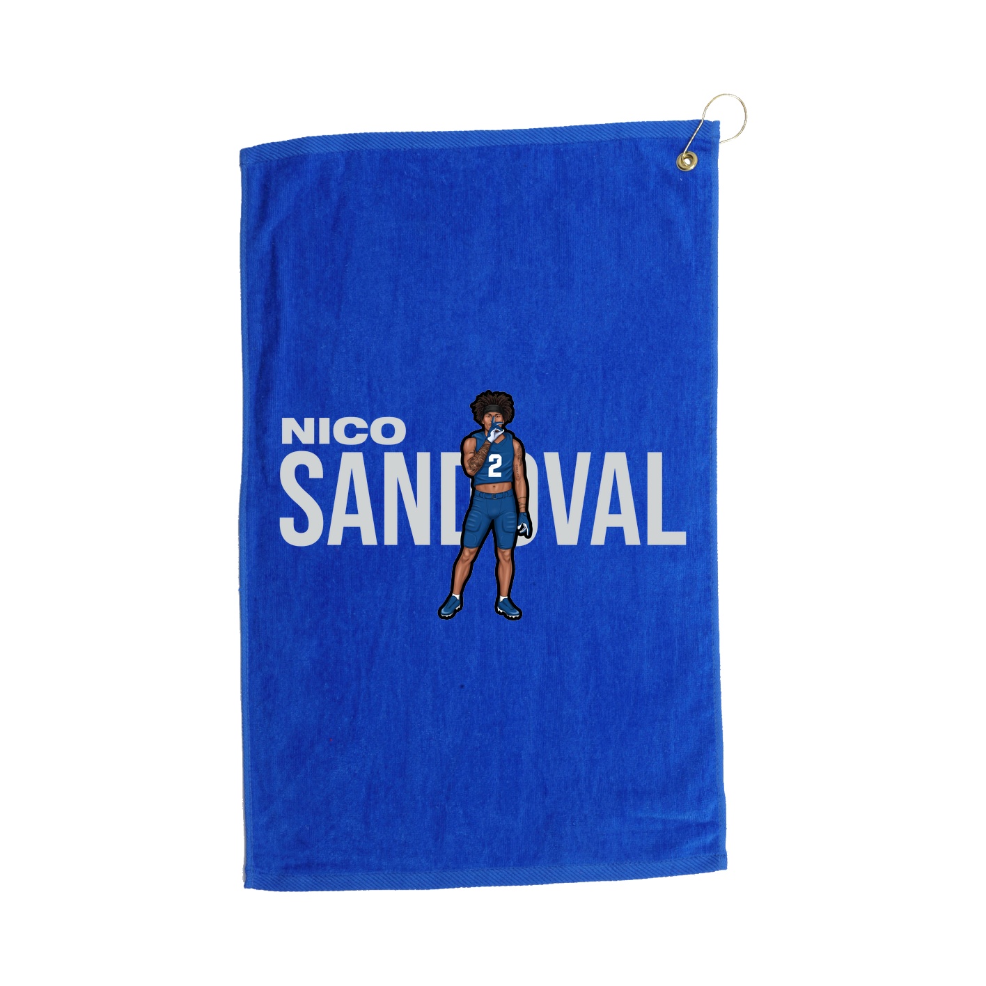 Golf Towel — Player Name in Royal