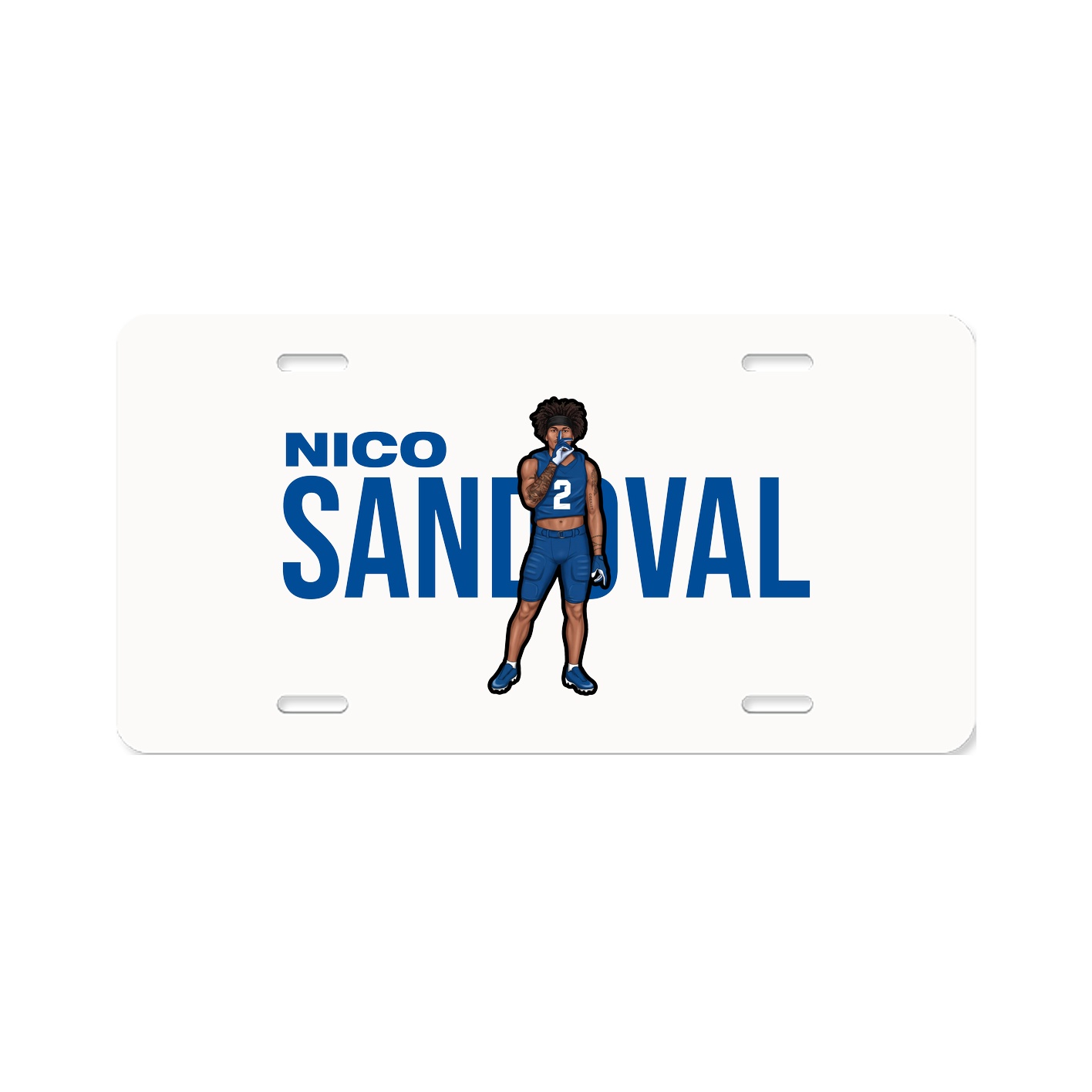 License Plate — Player Name in Classic