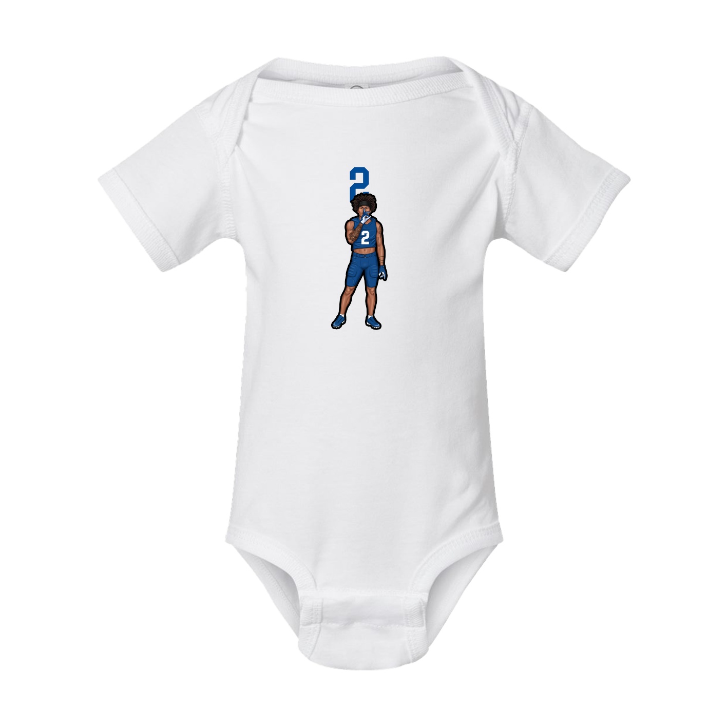 Baby Onesie — Number Top in White