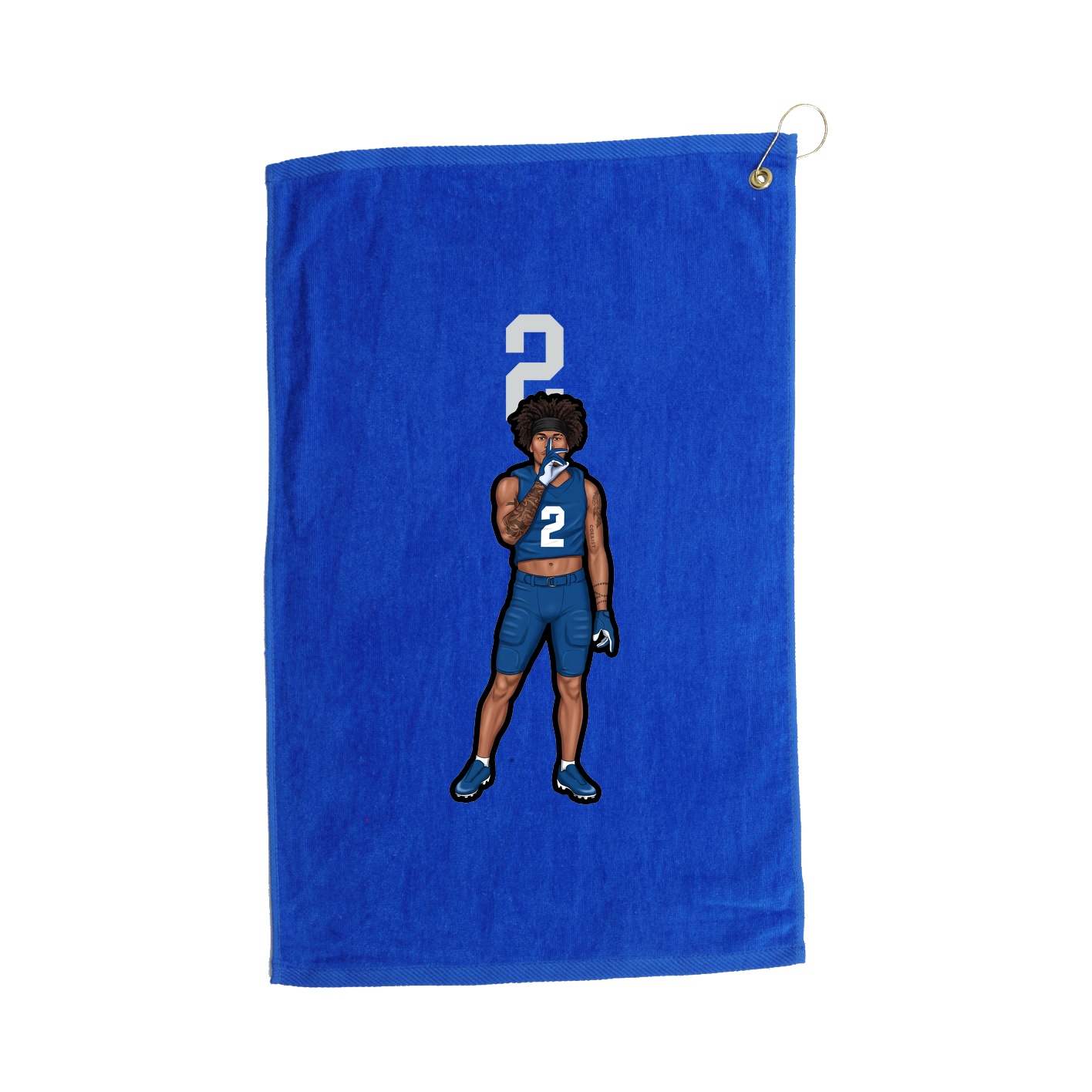 Golf Towel — Number Top in Royal