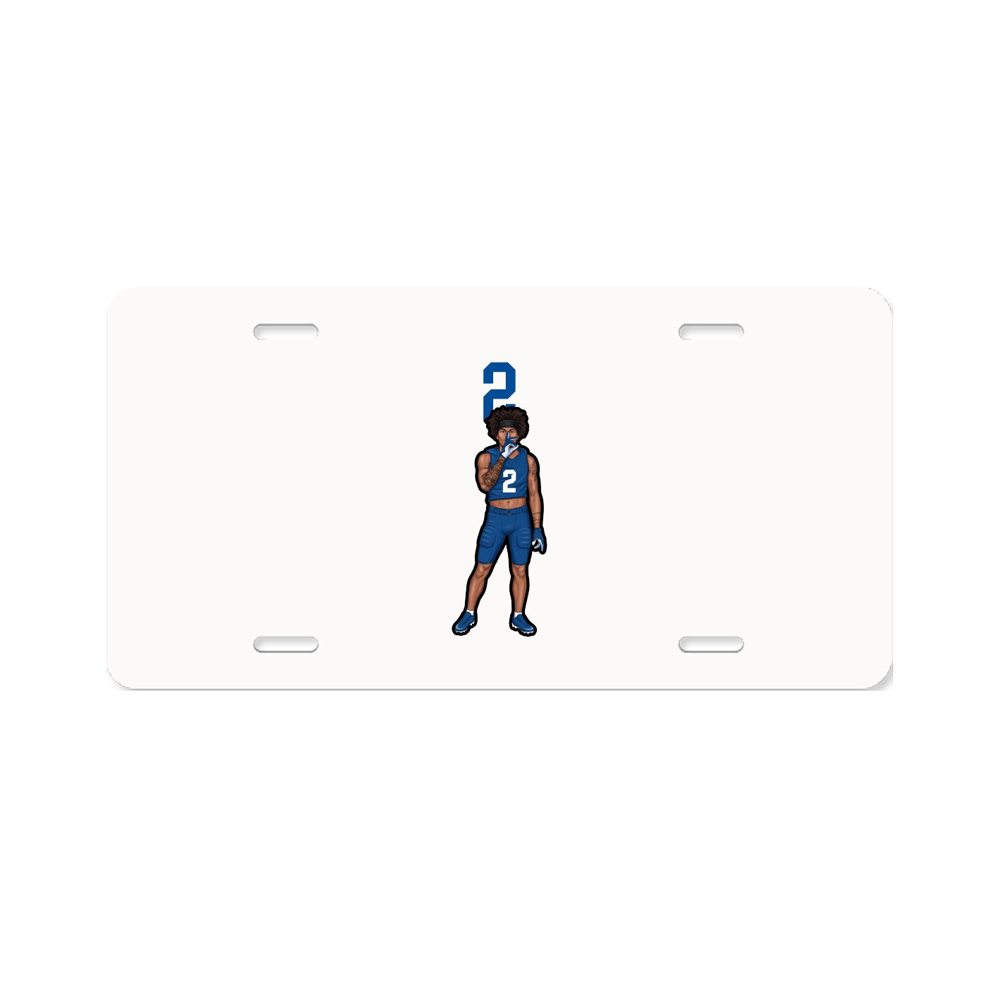License Plate — Number Top in Classic