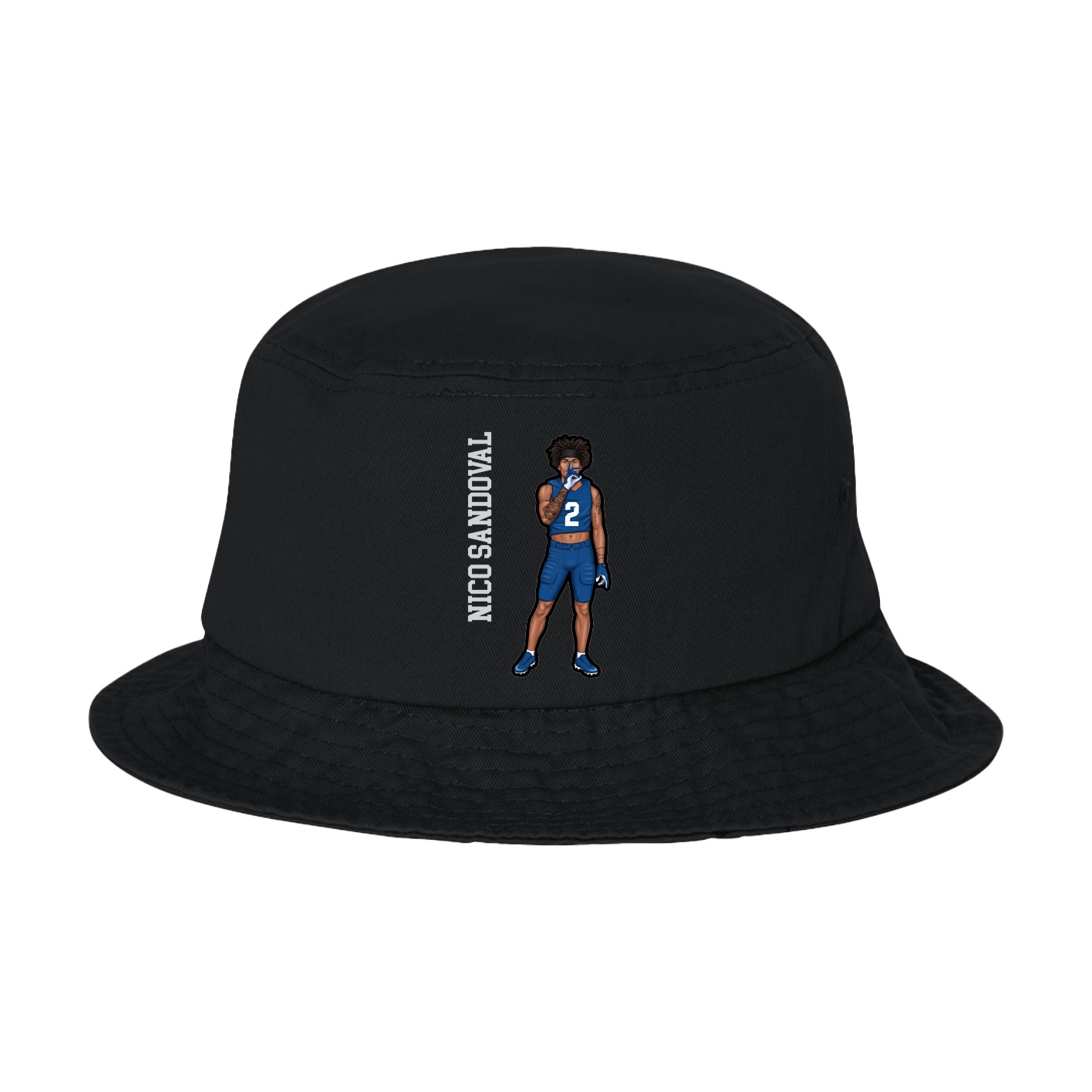 Bucket Cap — Name Vertical in Black