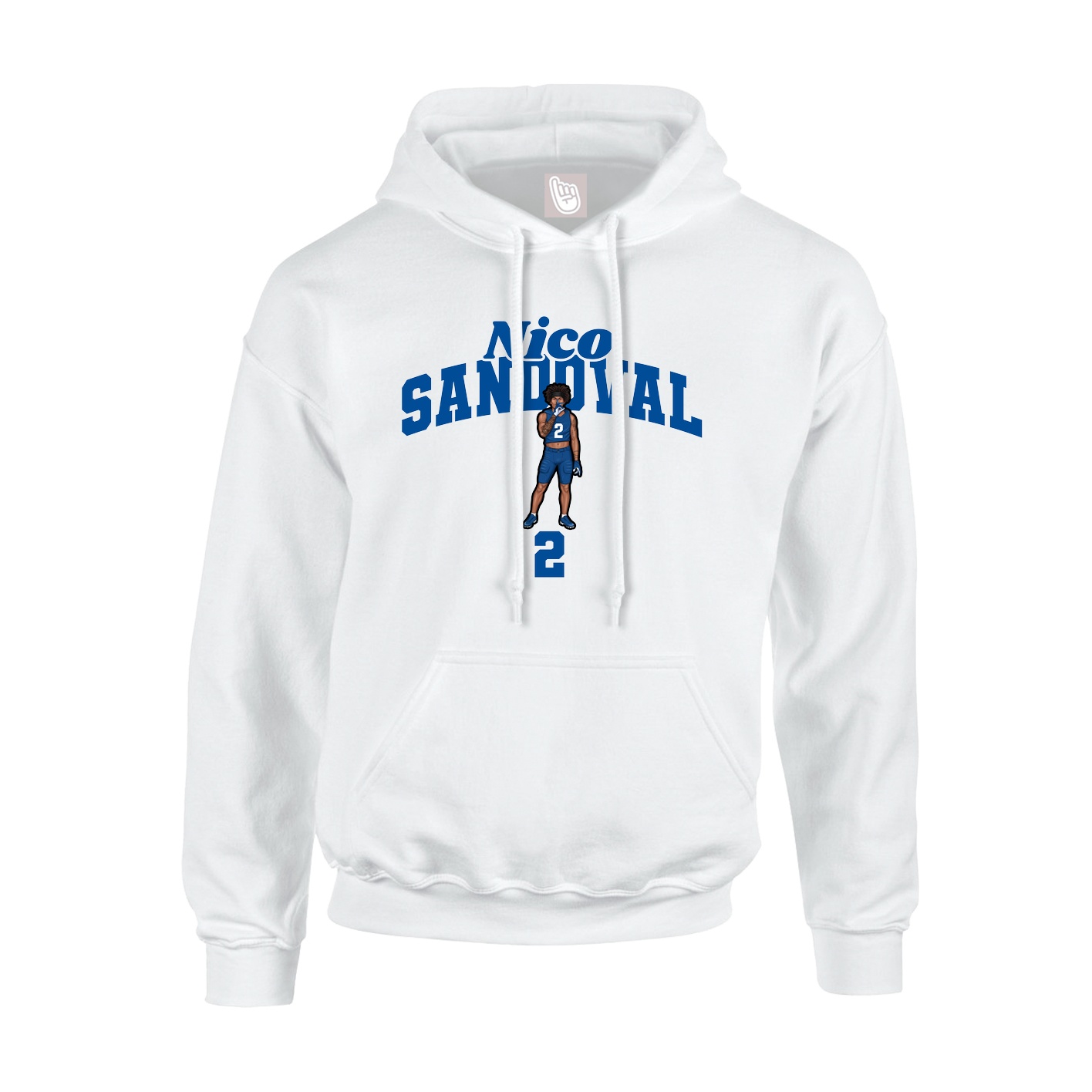 Youth Hoodie — Signature Arch in White