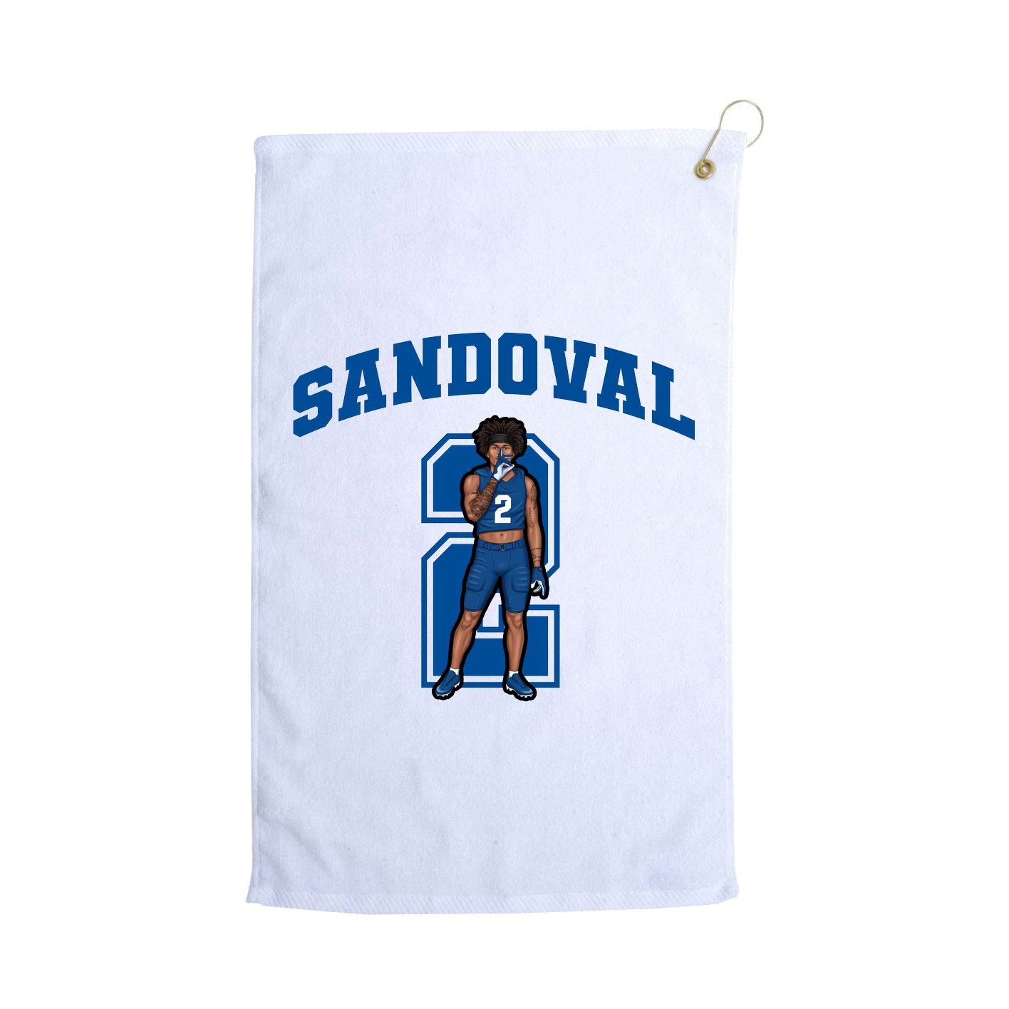 Golf Towel — Number in White